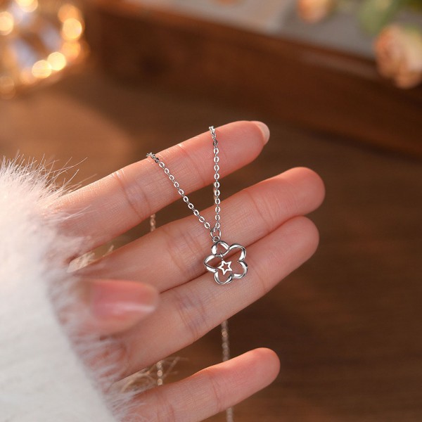999 Sterling Silver Lucky Star Necklace