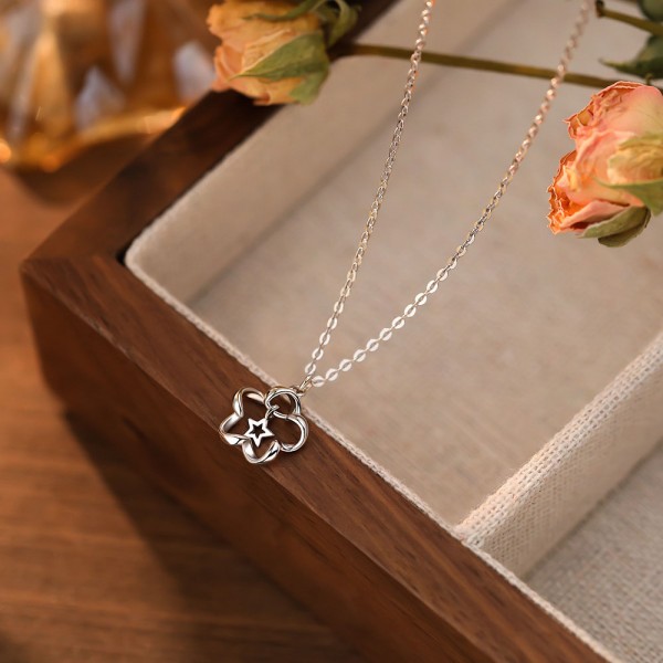 999 Sterling Silver Lucky Star Necklace