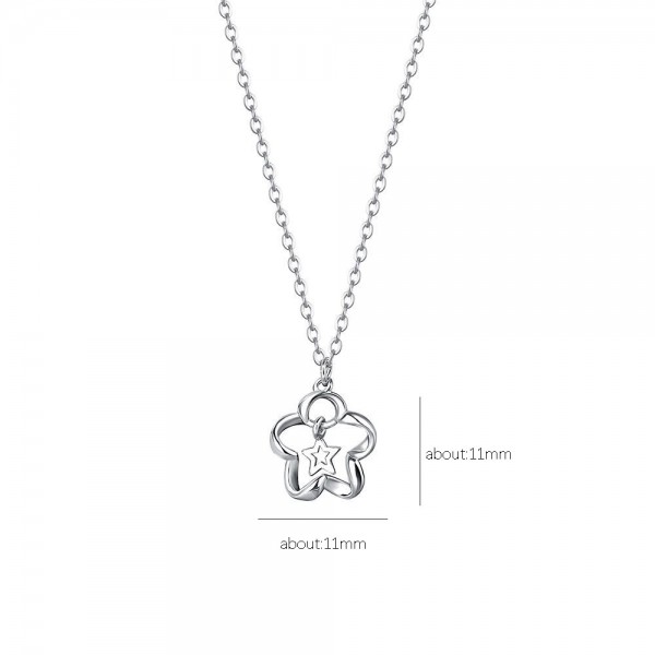 999 Sterling Silver Lucky Star Necklace