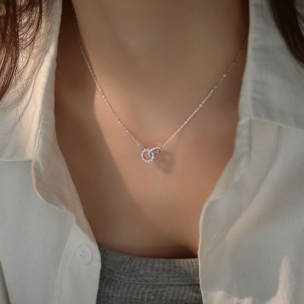 925 Sterling Silver Interlocking Haoshi Necklace