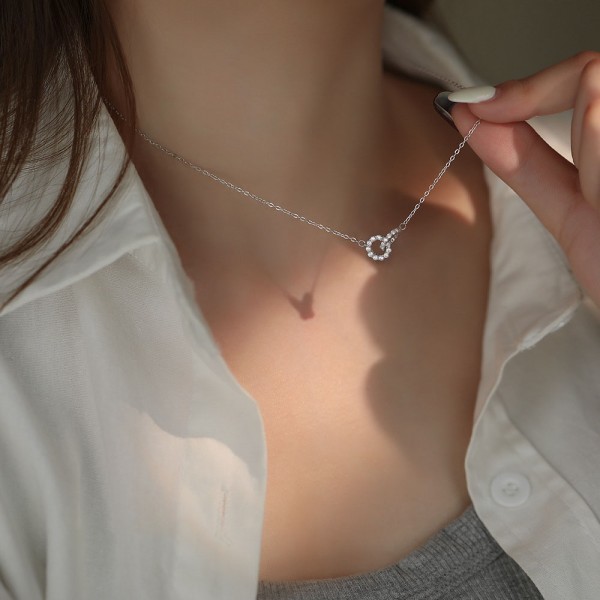 925 Sterling Silver Interlocking Haoshi Necklace