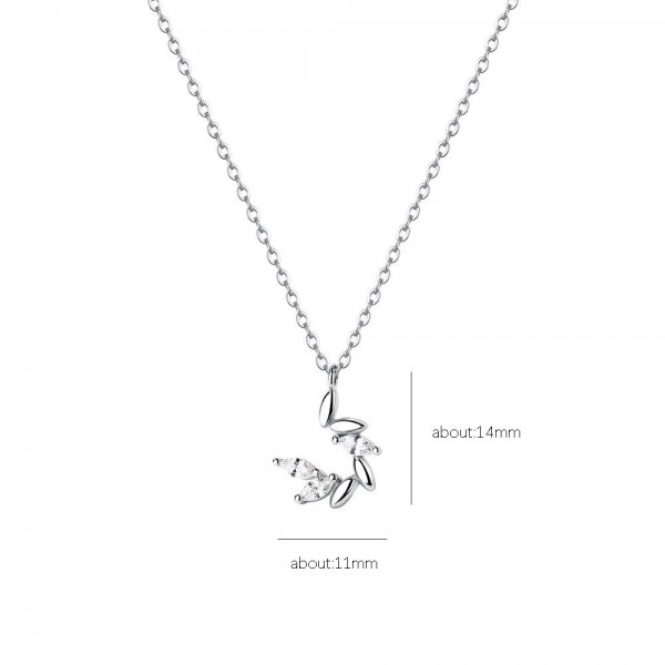 999 Sterling Silver Wheat Ear Necklace