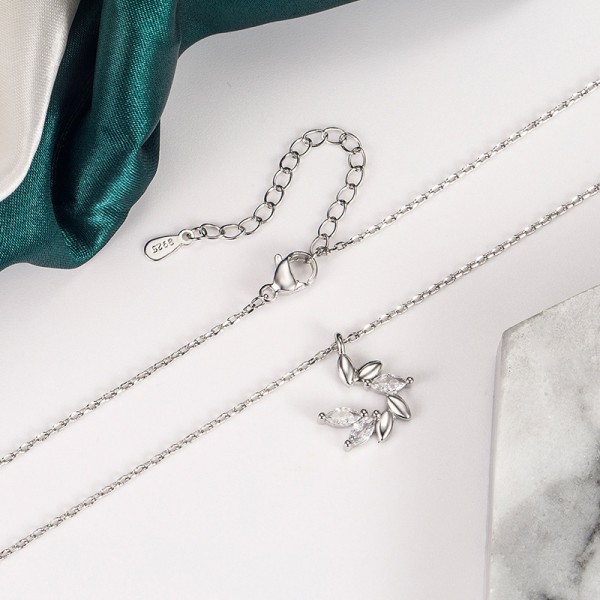 999 Sterling Silver Wheat Ear Necklace