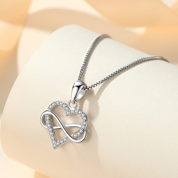 925 Sterling Silver Eternal Heart Necklace