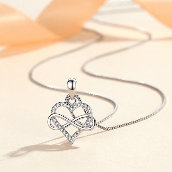 925 Sterling Silver Eternal Heart Necklace