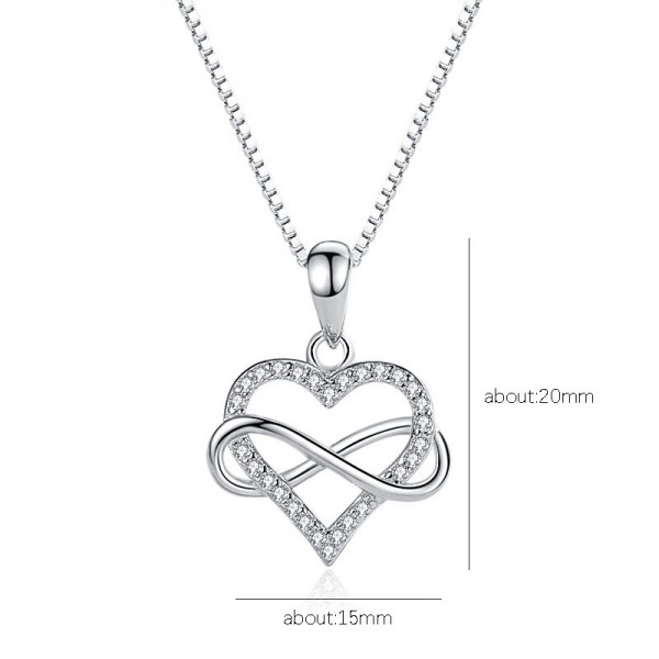 925 Sterling Silver Eternal Heart Necklace