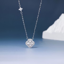 925 Sterling Silver Four Leaf Haoshi Necklace