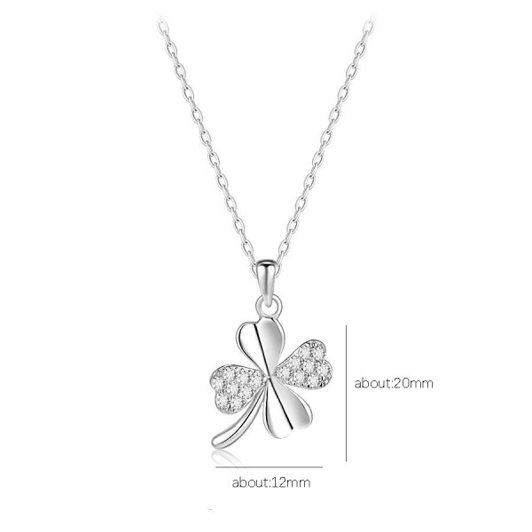 925 Sterling Silver Four-Leaf Clover Necklace