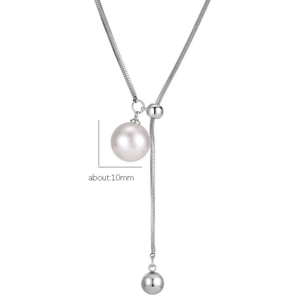 925 Sterling Silver Pearl Tassel Necklace