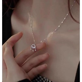 925 Sterling Silver Ping An Lock Necklace
