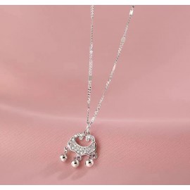 925 Sterling Silver Ping An Lock Necklace