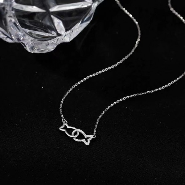 925 Sterling Silver Pisces Necklace