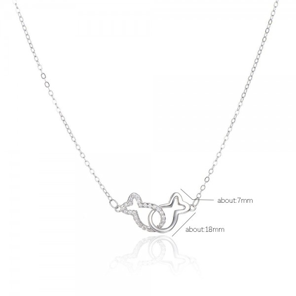 925 Sterling Silver Pisces Necklace