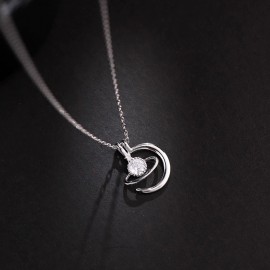 925 Sterling Silver Saturn Planet Necklace