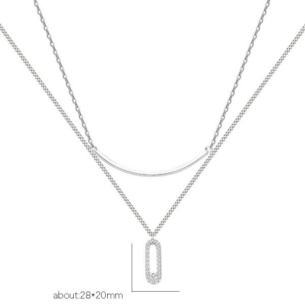 925 Sterling Silver Double Layered Necklace