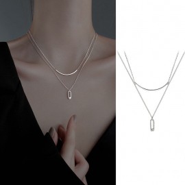 925 Sterling Silver Double Layered Necklace