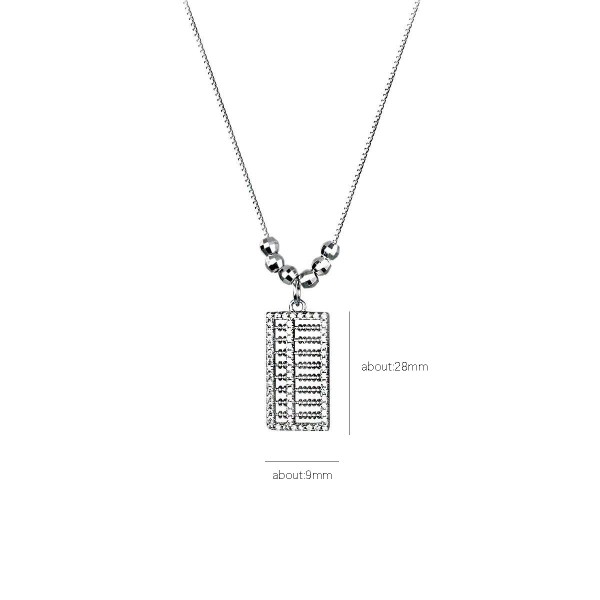 925 Sterling Silver Abacus Necklace