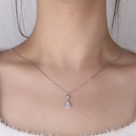 925 Sterling Silver Big Water Drop Necklace