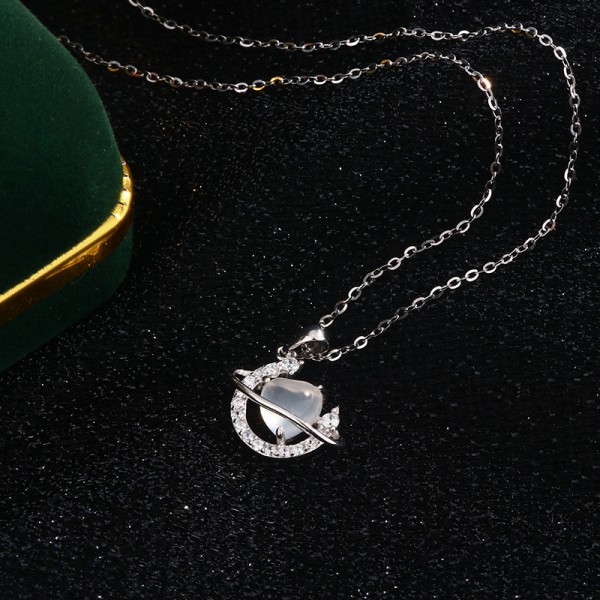 925 Sterling Silver Star Galaxy Necklace