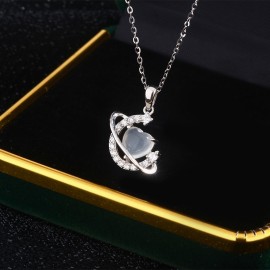 925 Sterling Silver Star Galaxy Necklace