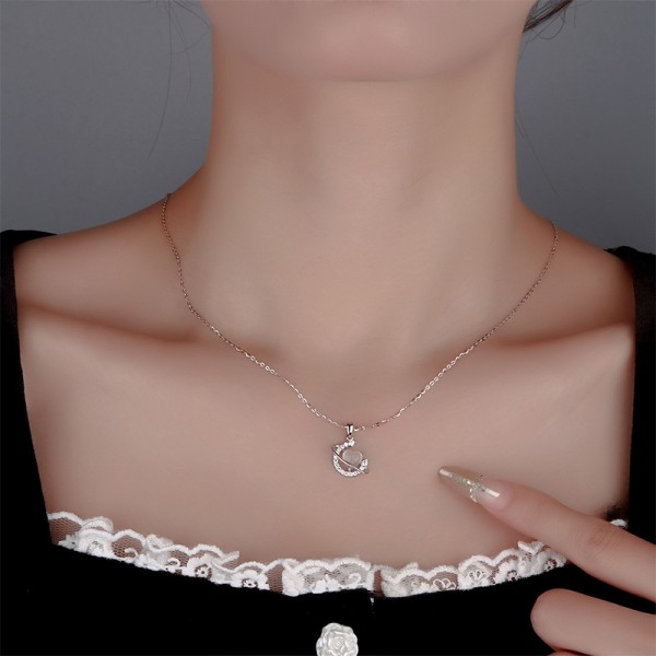 925 Sterling Silver Star Galaxy Necklace