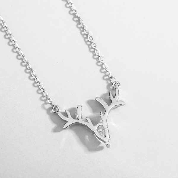 925 Sterling Silver Antlers Necklace
