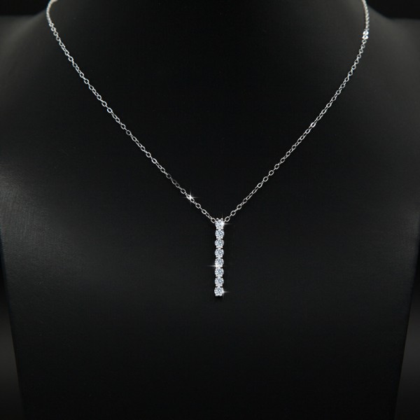 925 Sterling Silver Simple 1-Character Necklace