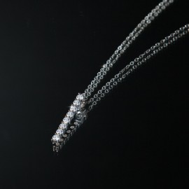 925 Sterling Silver Simple 1-Character Necklace