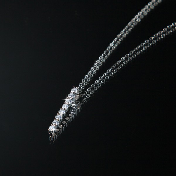 925 Sterling Silver Simple 1-Character Necklace