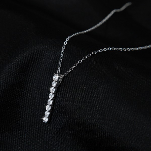 925 Sterling Silver Simple 1-Character Necklace