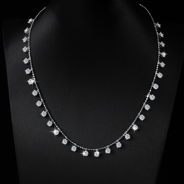 925 Sterling Silver Starry Sky Diamond Necklace