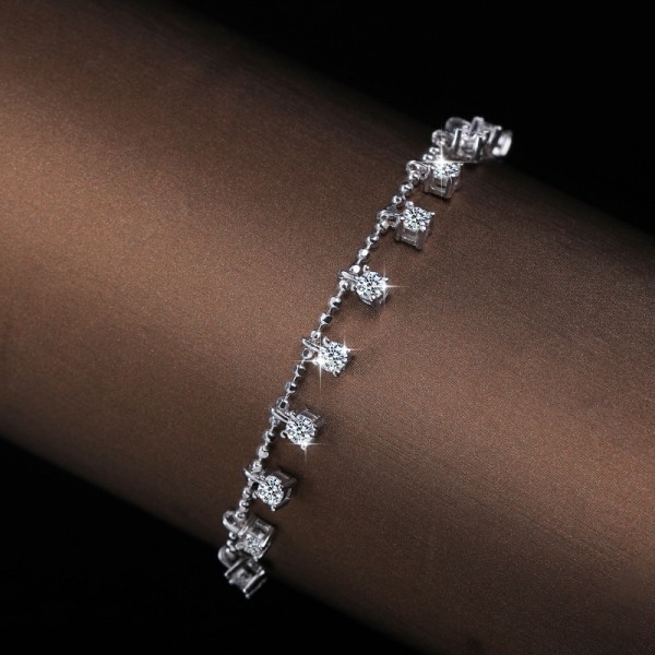 925 Sterling Silver Starry Sky Diamond Necklace
