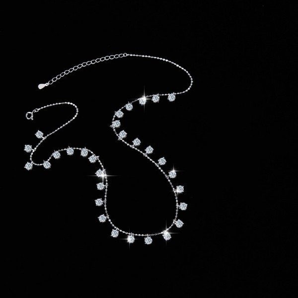 925 Sterling Silver Starry Sky Diamond Necklace