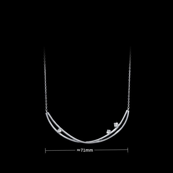 925 Sterling Silver Simple Smile Necklace