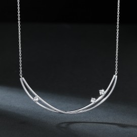 925 Sterling Silver Simple Smile Necklace