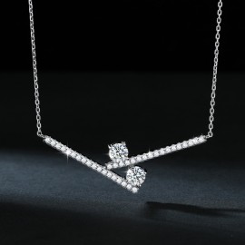 925 Sterling Silver V-Shaped Necklace