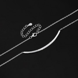 925 Sterling Silver Smile Necklace