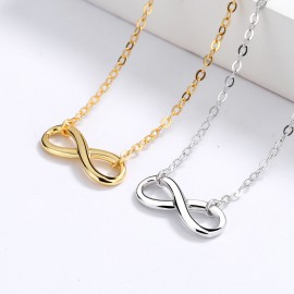 S925 Sterling Silver Infinity Necklace