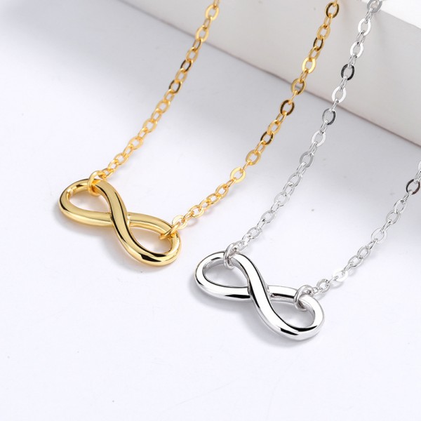 S925 Sterling Silver Infinity Necklace