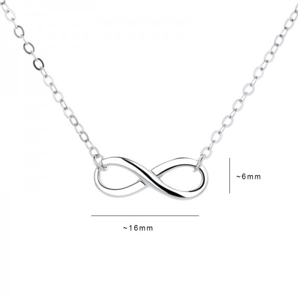 S925 Sterling Silver Infinity Necklace