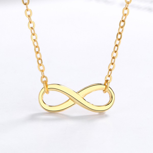 S925 Sterling Silver Infinity Necklace