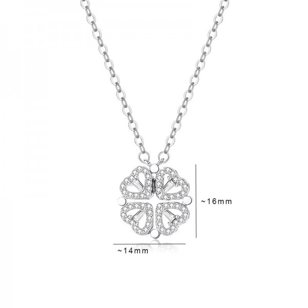 S925 Sterling Silver Lucky Heart Necklace