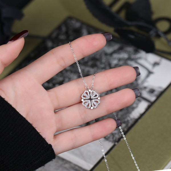 S925 Sterling Silver Lucky Heart Necklace