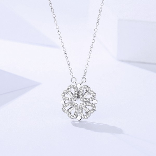 S925 Sterling Silver Lucky Heart Necklace