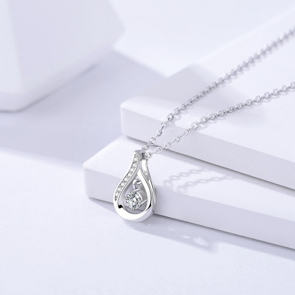S925 Sterling Silver Prince Rupert's Drop Pendant Necklace