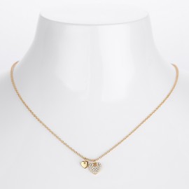 S925 Sterling Silver Interlocked Hearts Crystal Co...