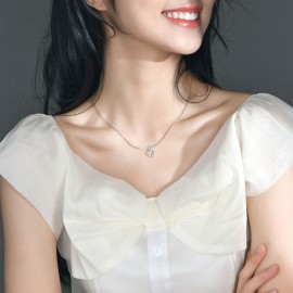 S925 Sterling Silver Flash Diamond Light Luxury Lu...