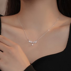 S925 Sterling Silver Niche Luxury Laurel Goddess N...