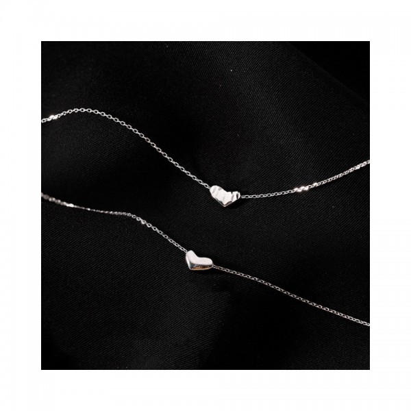 S925 Sterling Silver Minimalist Heart Necklace