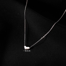 S925 Sterling Silver Minimalist Heart Necklace